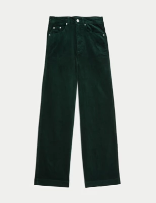 Cotton Rich Cord Wide Leg Trousers