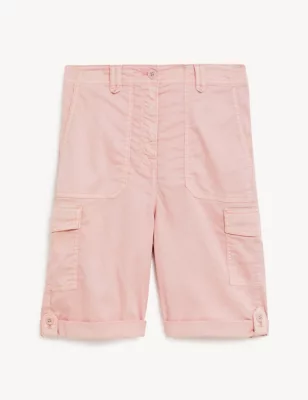 Lyocell Rich Cargo Tea Dyed Shorts