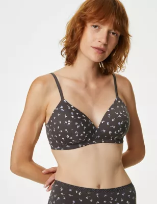 3pk Cotton Non Wired Full Cup T-Shirt Bra A-E