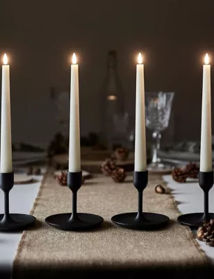 Set Of 4 Truglow&trade; Dinner Led Candles