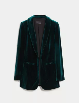 Velvet Relaxed Single Breasted Blazer
