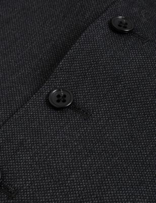 Pure Wool Textured Waistcoat