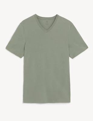 Pure Cotton V-Neck T-Shirt
