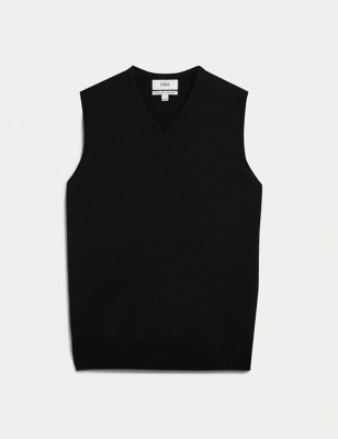 Pure Extra Fine Lambswool Sleeveless Jumper