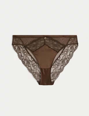 Silk & Lace High Leg Knickers