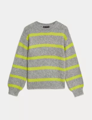 Recycled Blend Striped Crew Neck Jumper