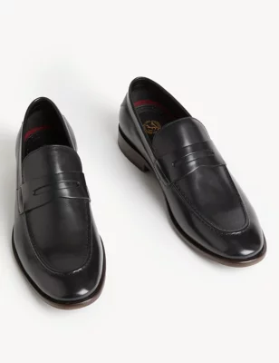 Leather Slip-On Loafers