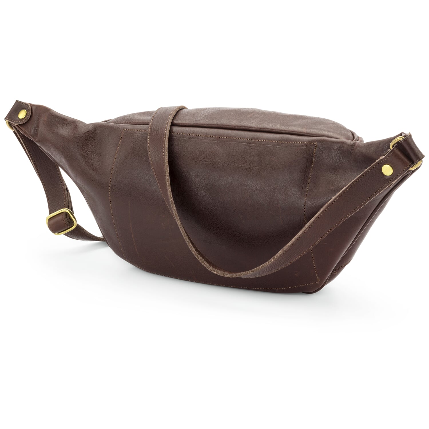 Unisex hip bag, dark brown