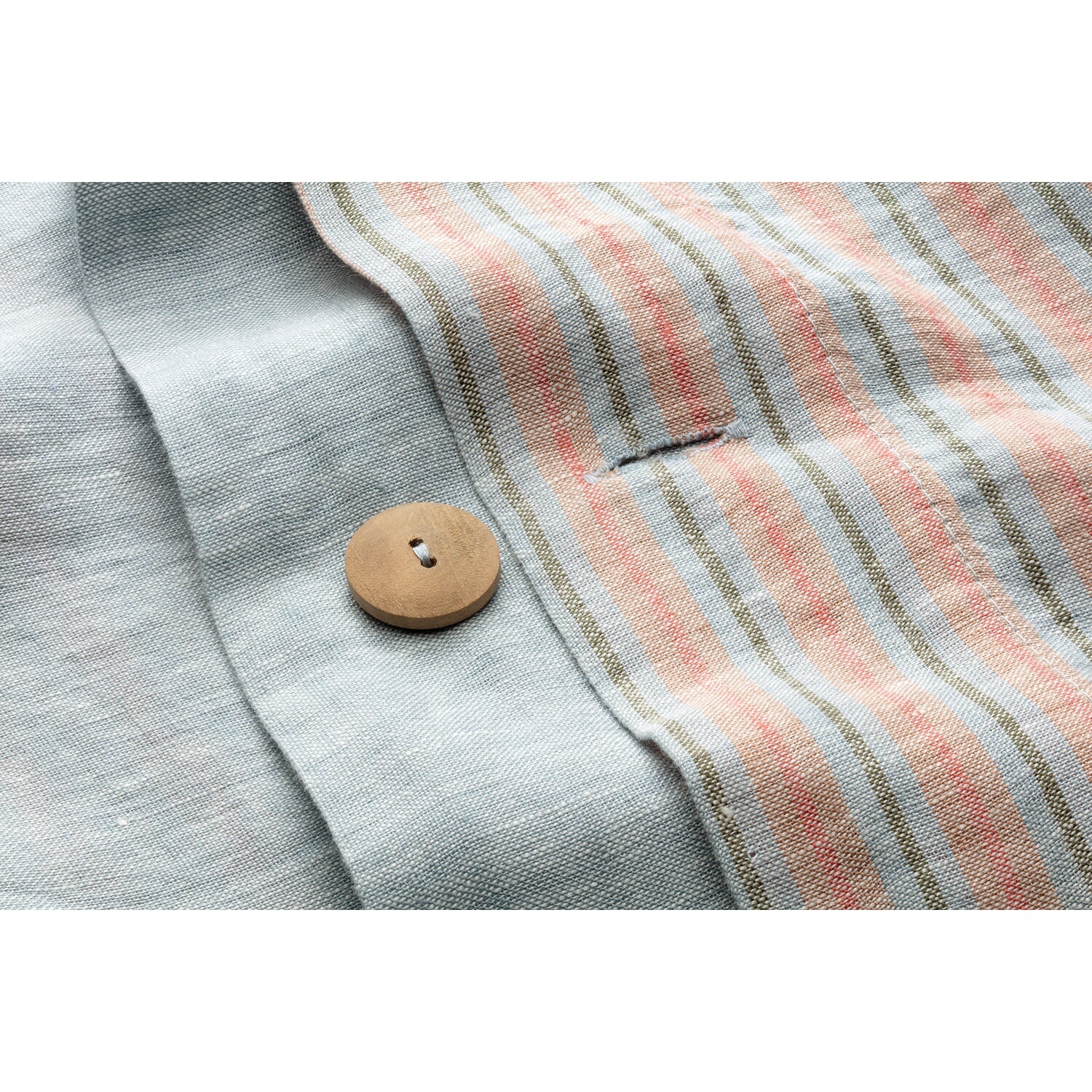 Reversible linen duvet cover