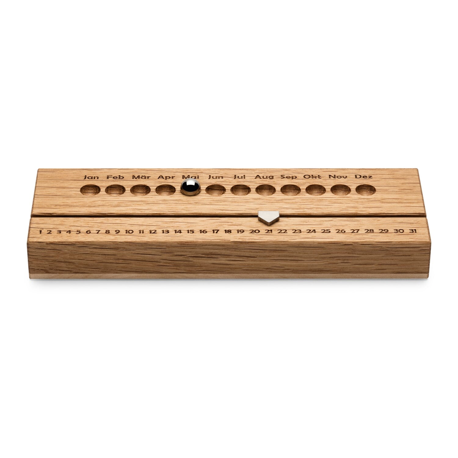 Perpetual calendar oak and maple
