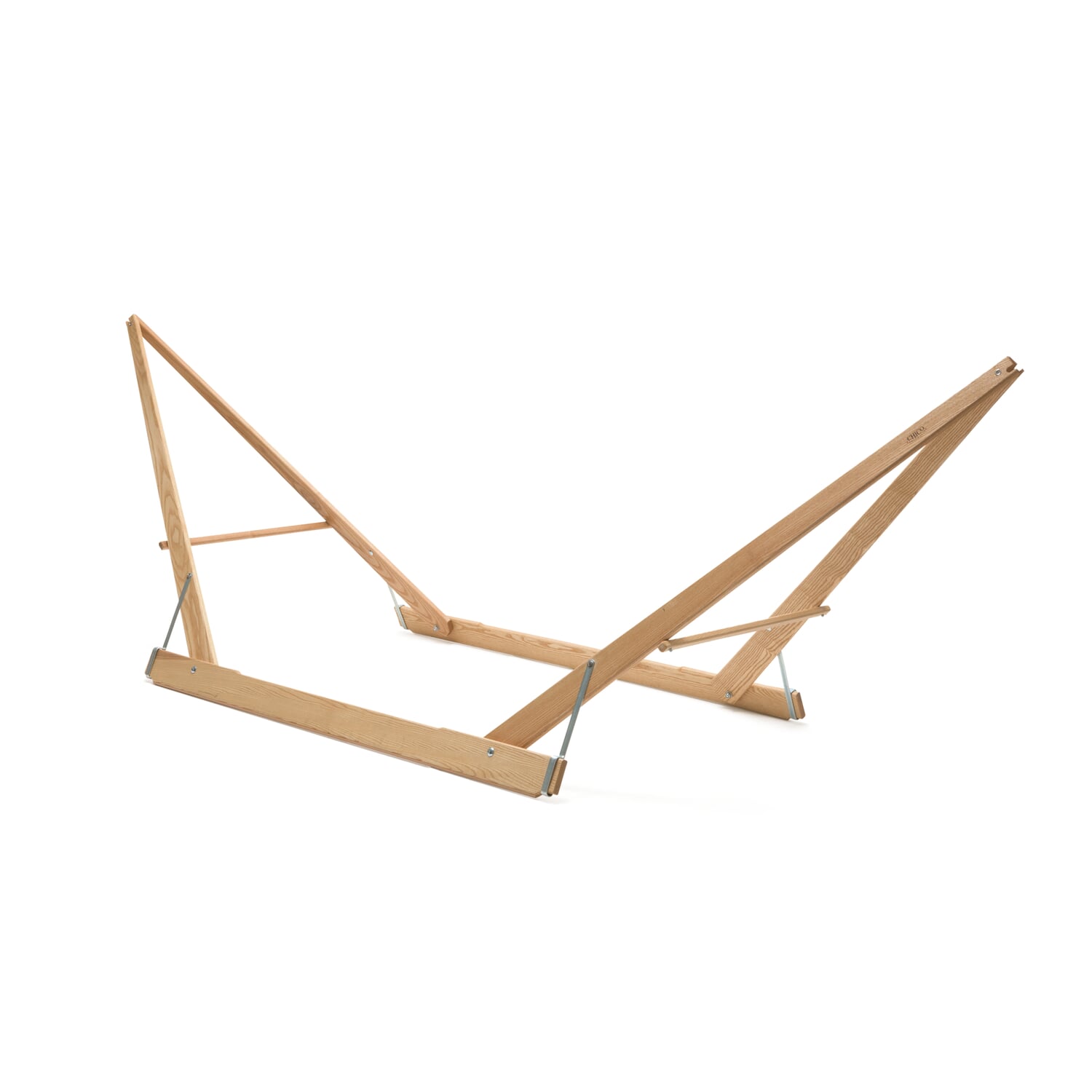 Folding hammock stand ash wood natural