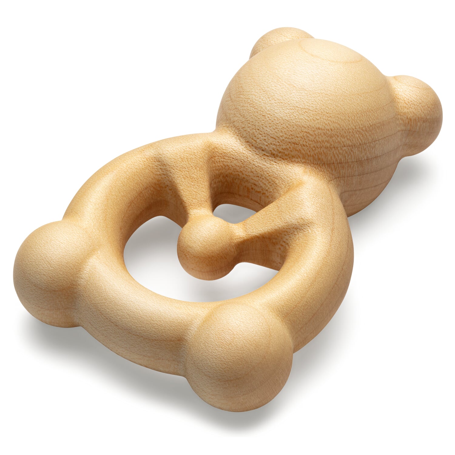 Baby rattle maple wood