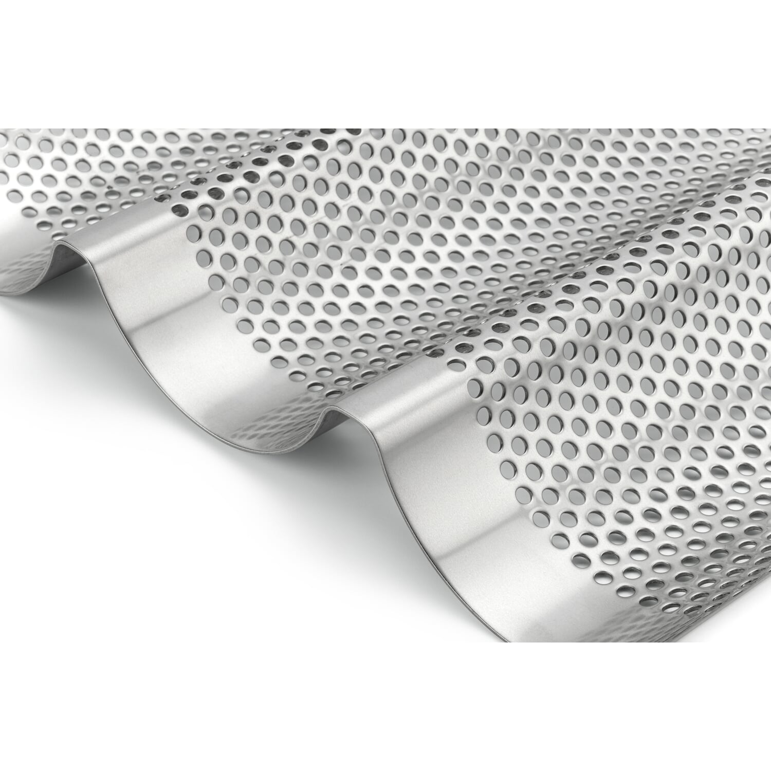 Stainless steel perforated baguette baking tray