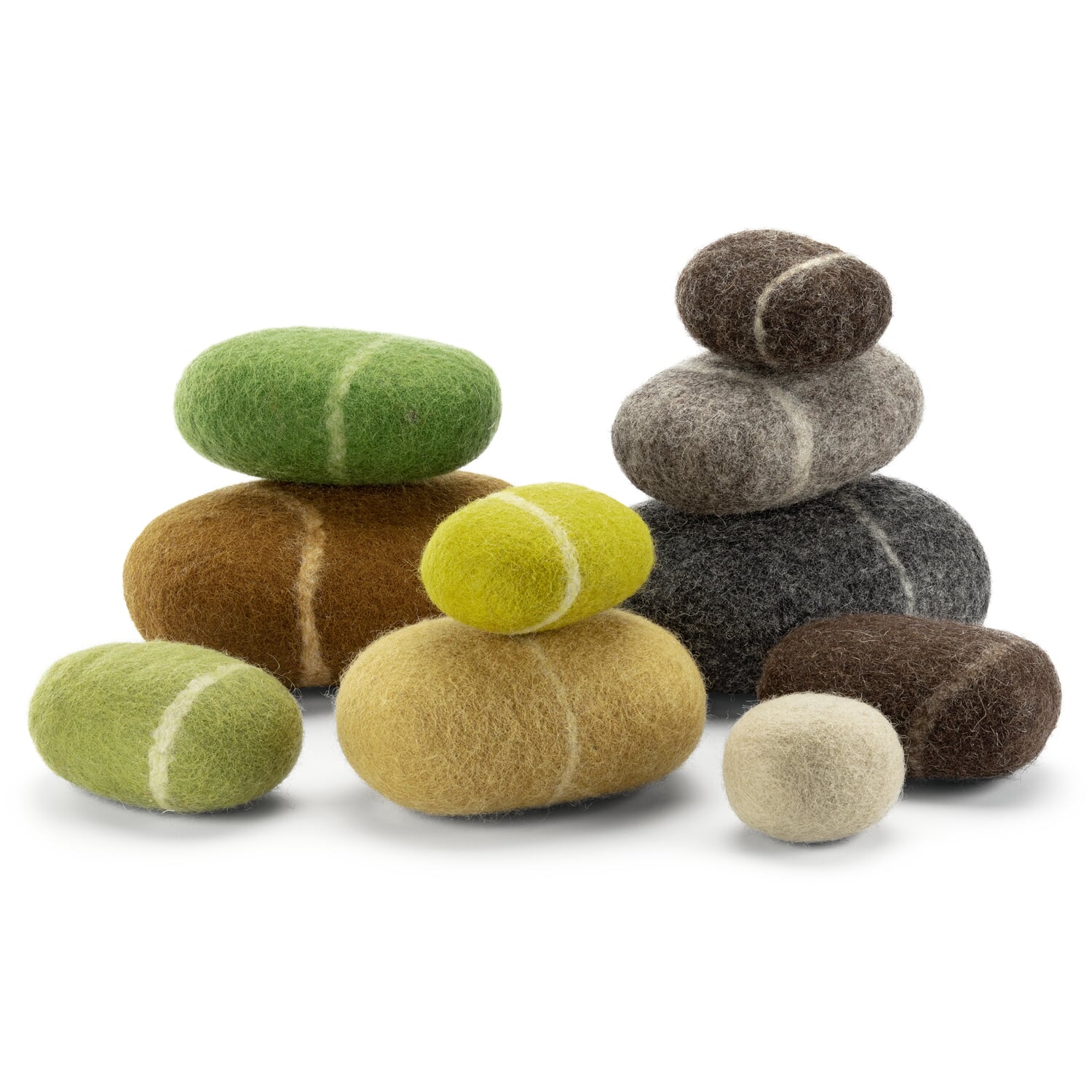 Balancing game felt stones