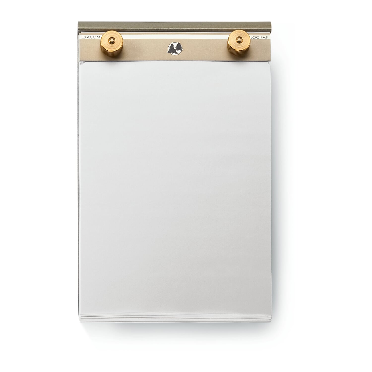 Notepad aluminum and brass