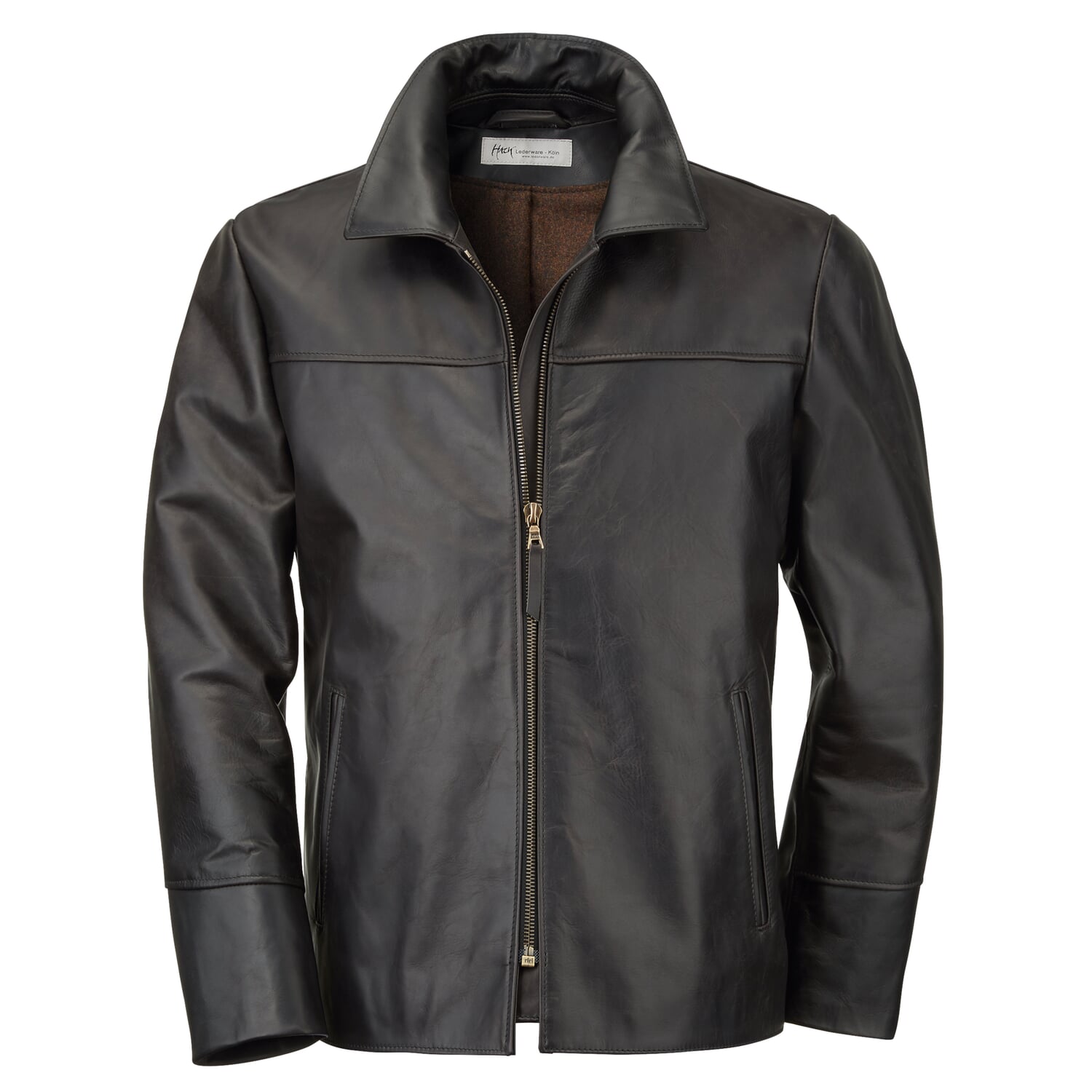 Men horse leather jacket pull up