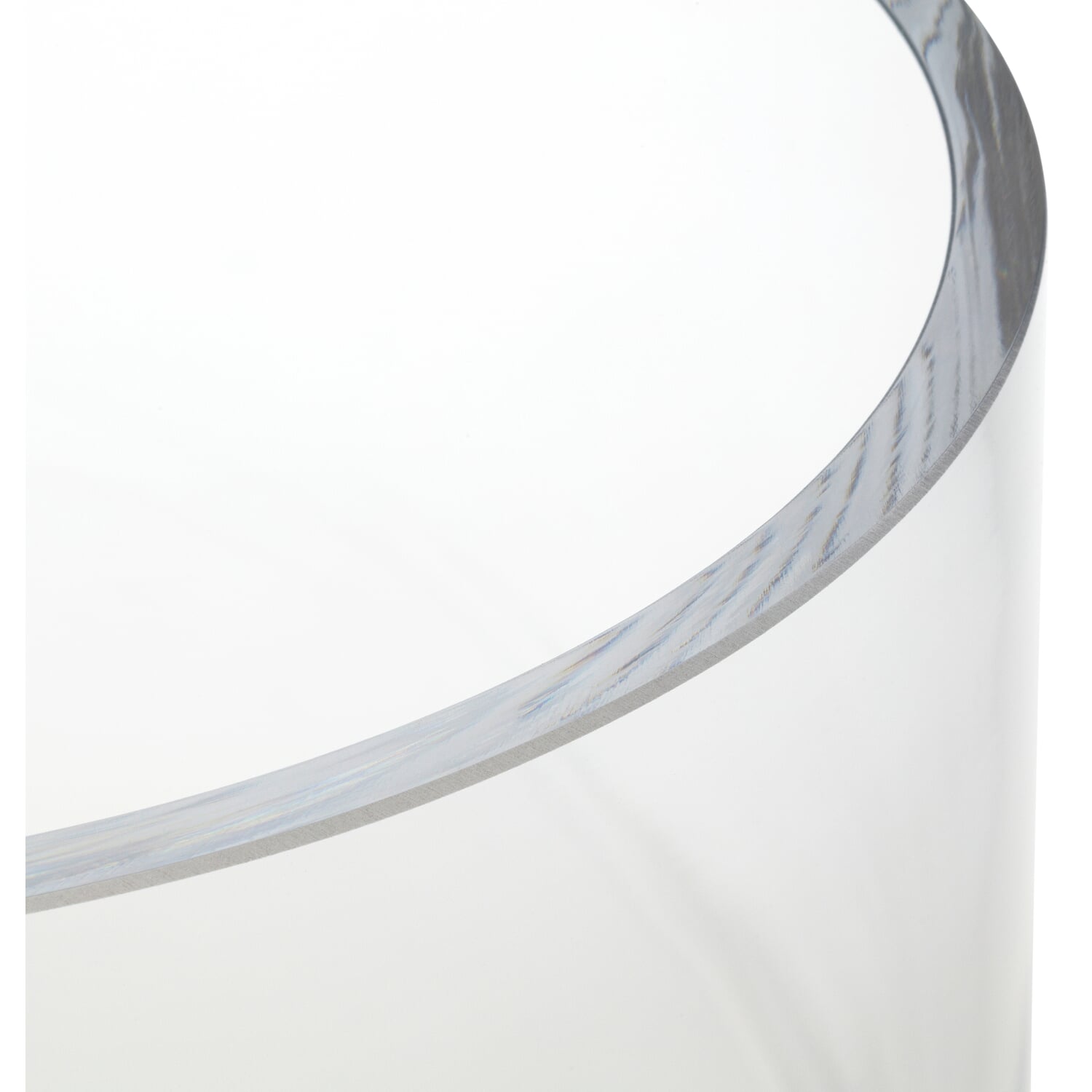 Cylindrical glass vase