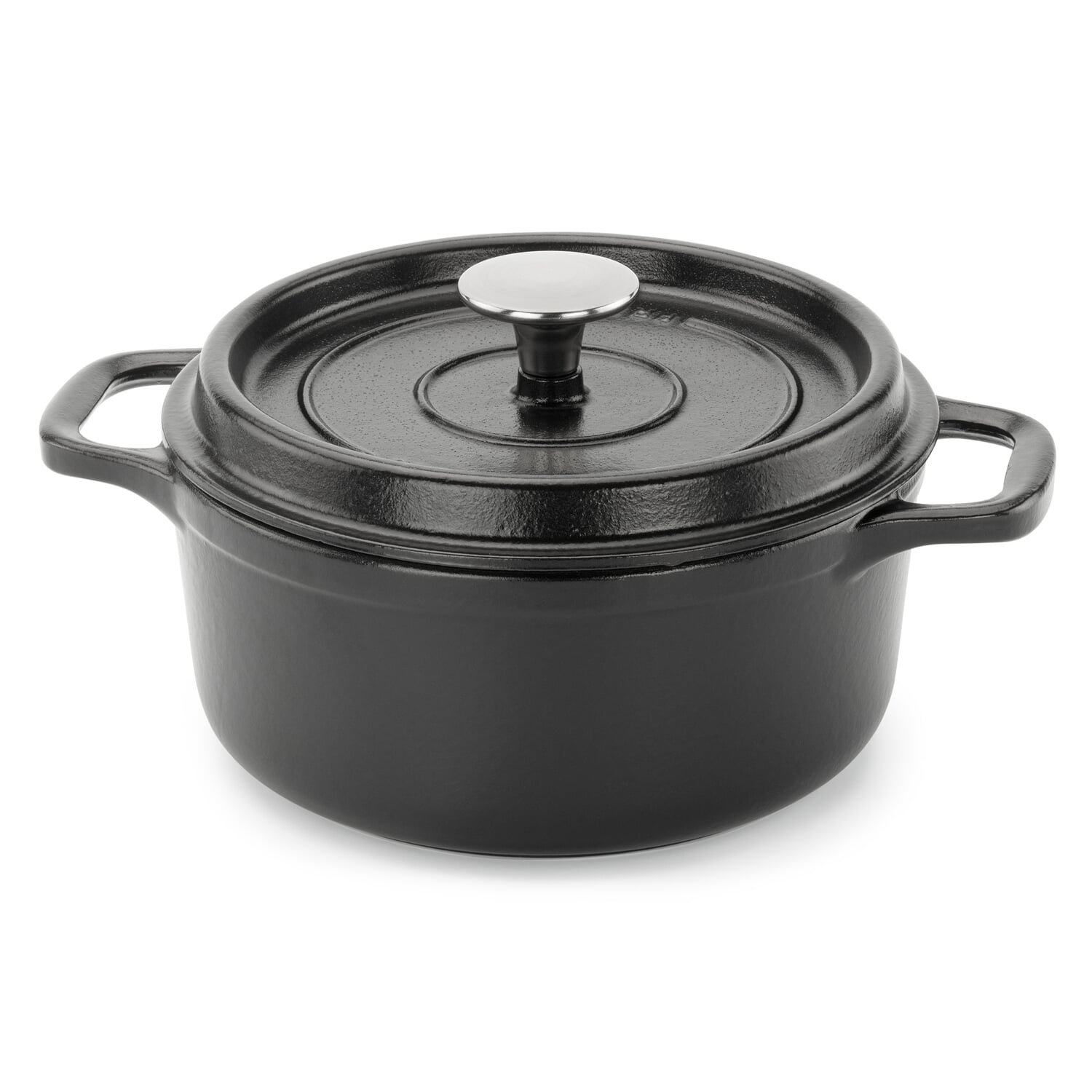 Cast iron roaster enameled round