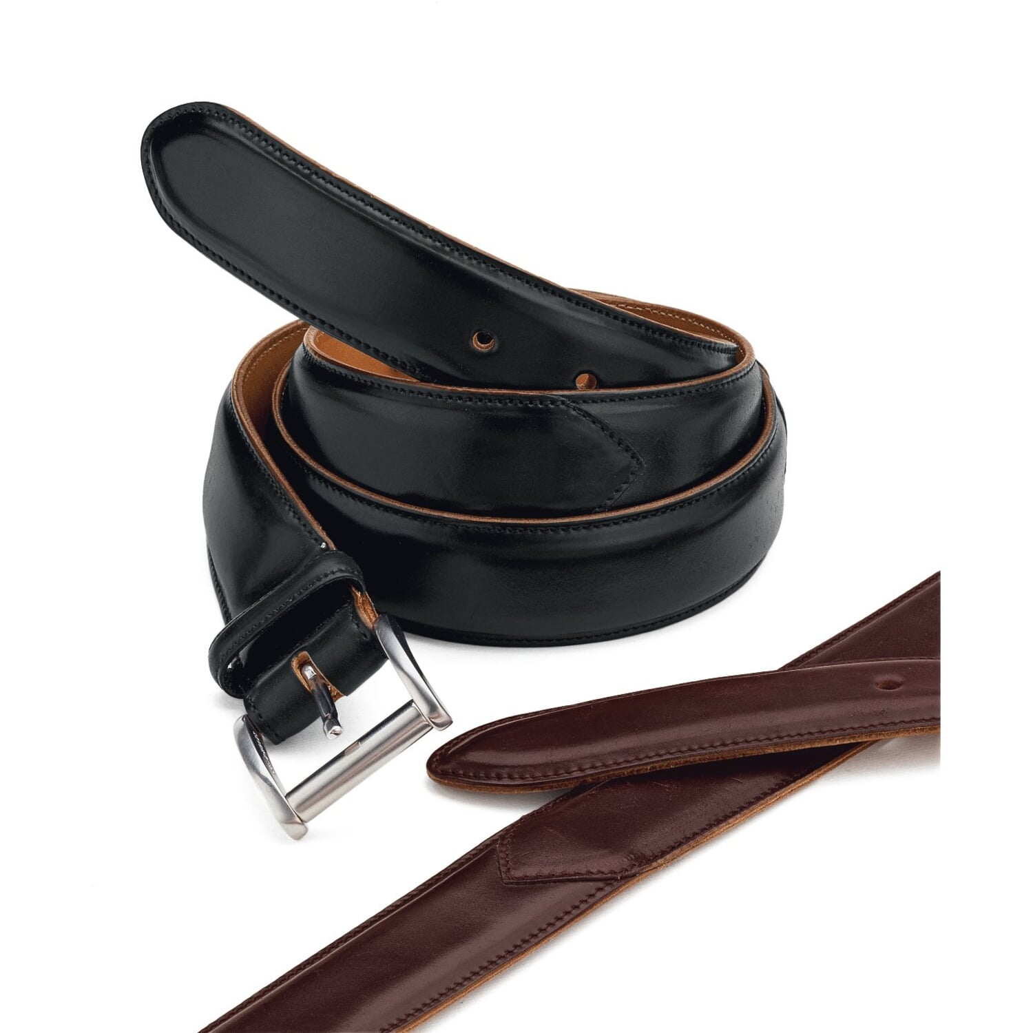 Men belt horse leather narrower shape