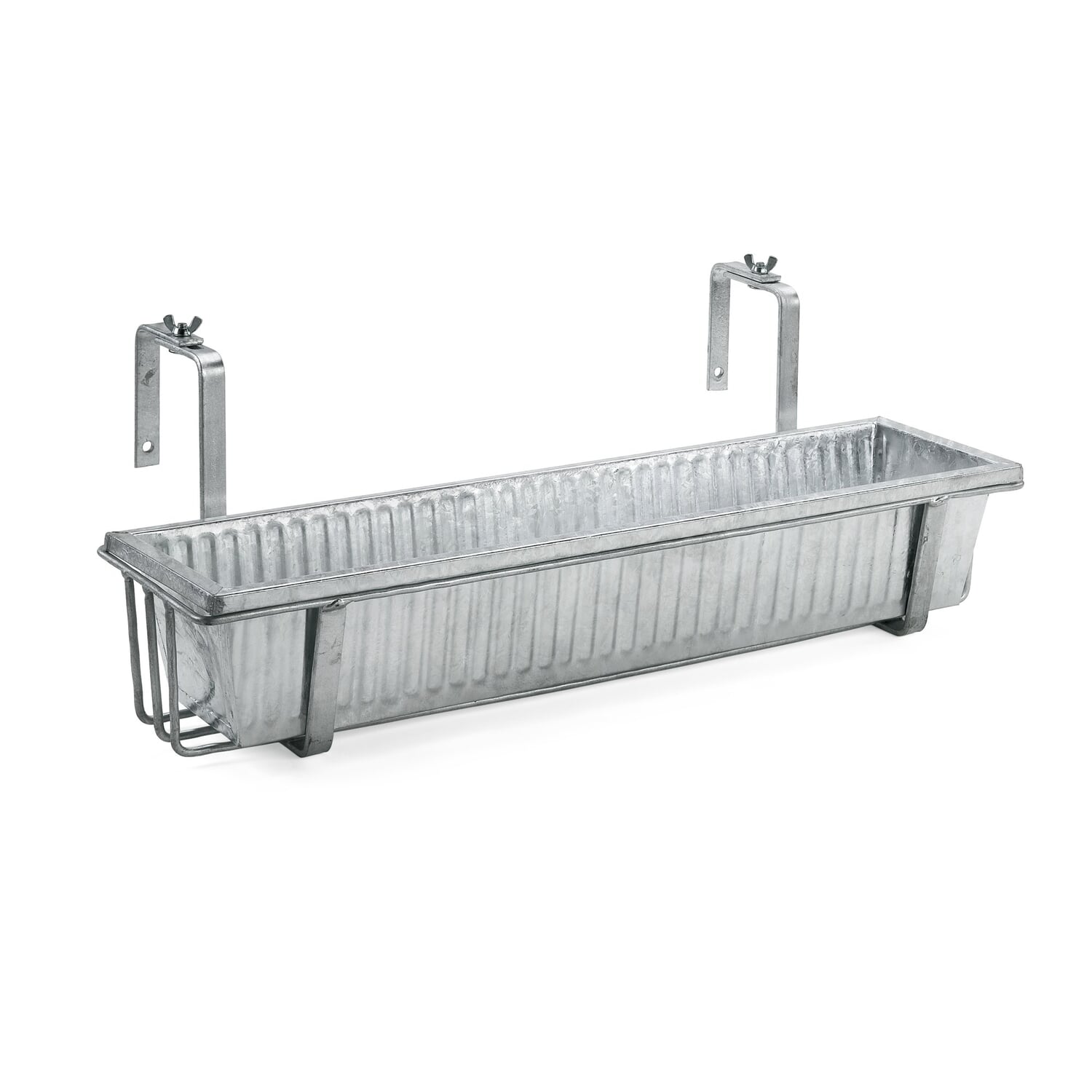 Galvanized steel balcony box basket