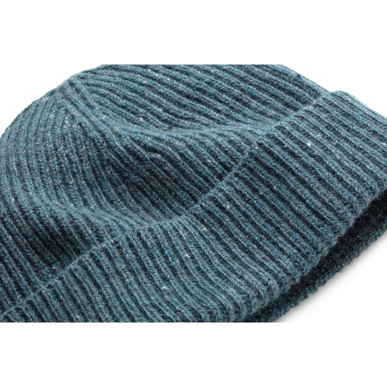 Men's hat melange yarn, petrol