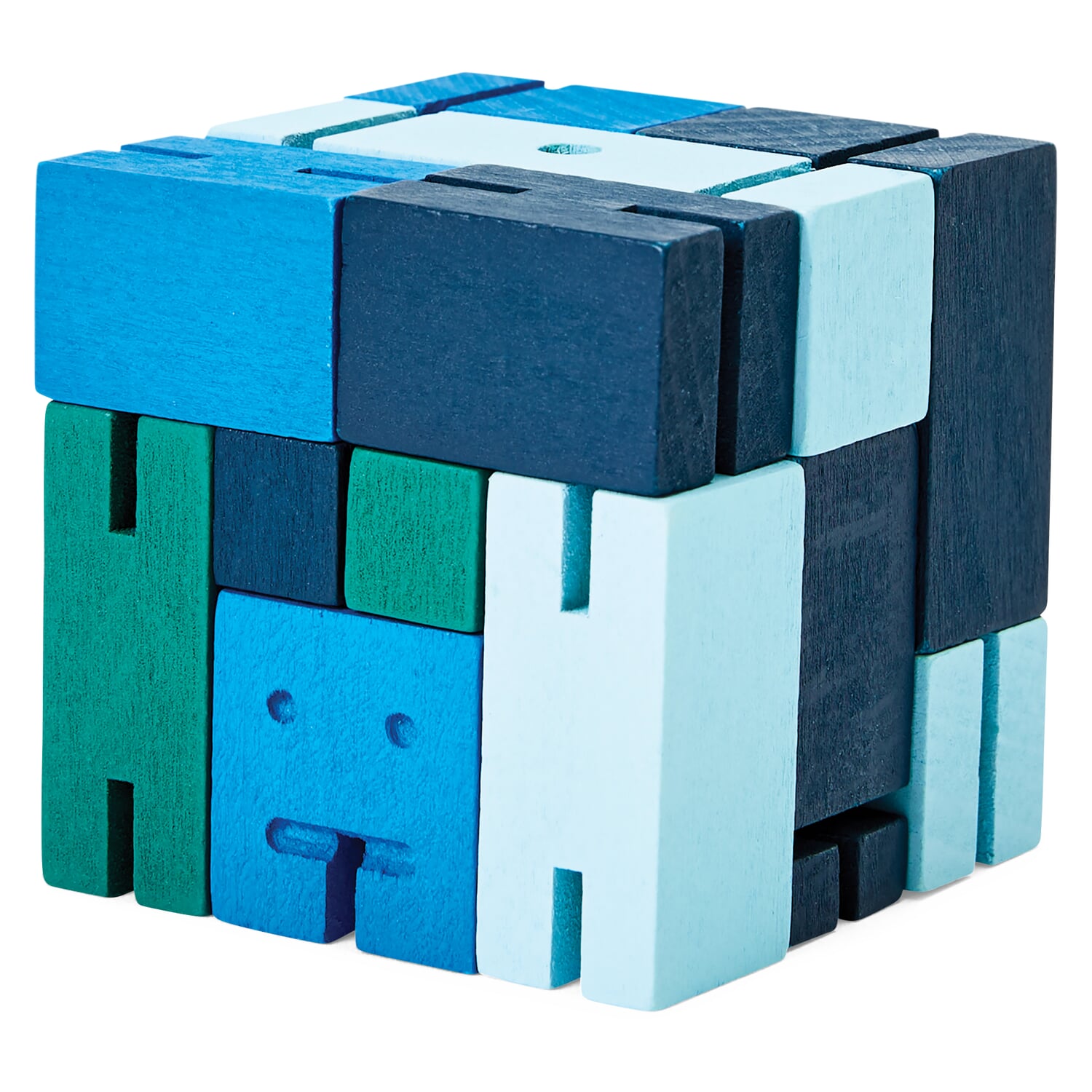 Wooden figure Cubebot