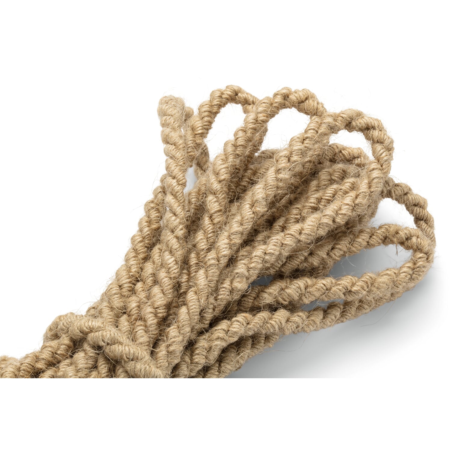 Jute cord with cotton core natural color