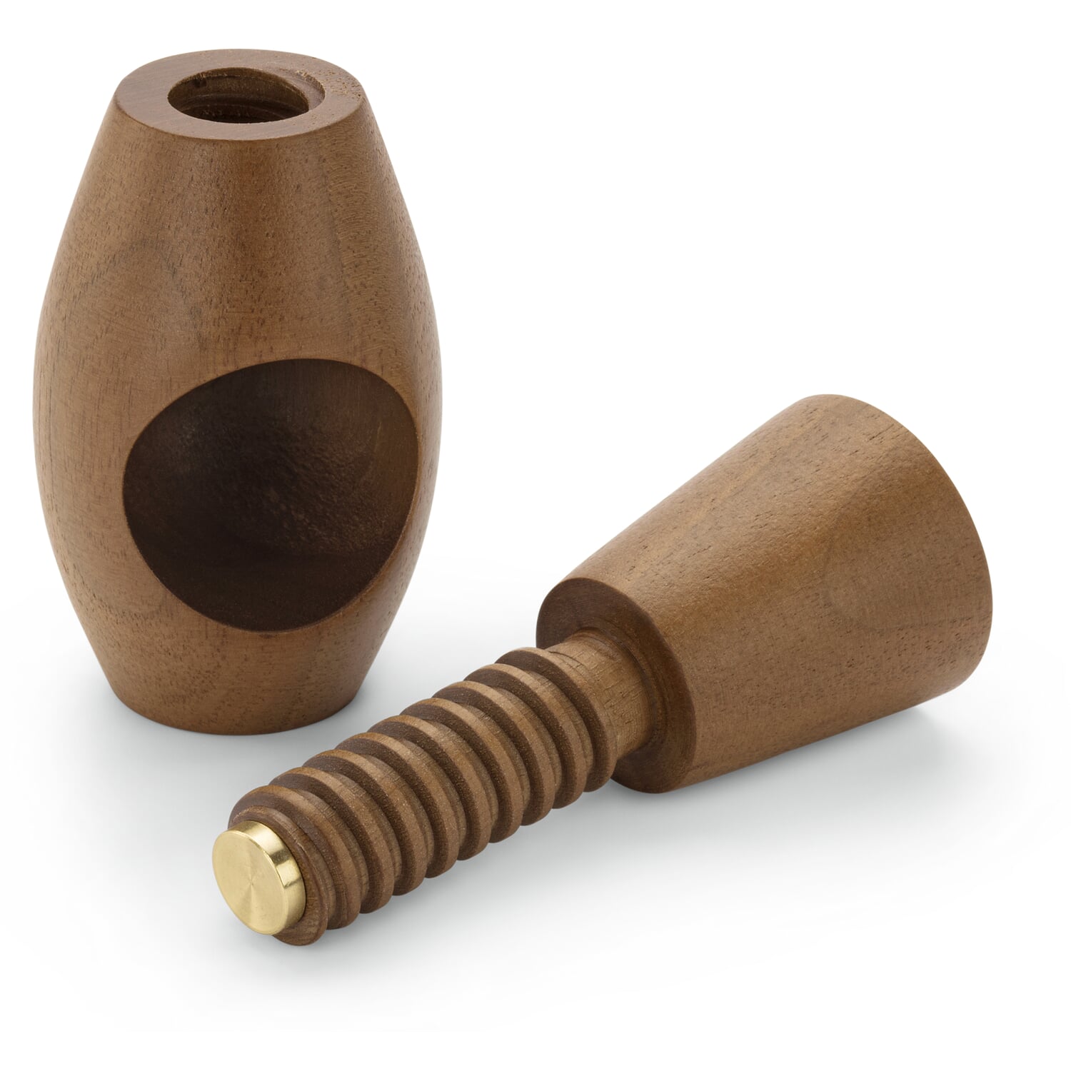 Threaded nutcracker walnut wood