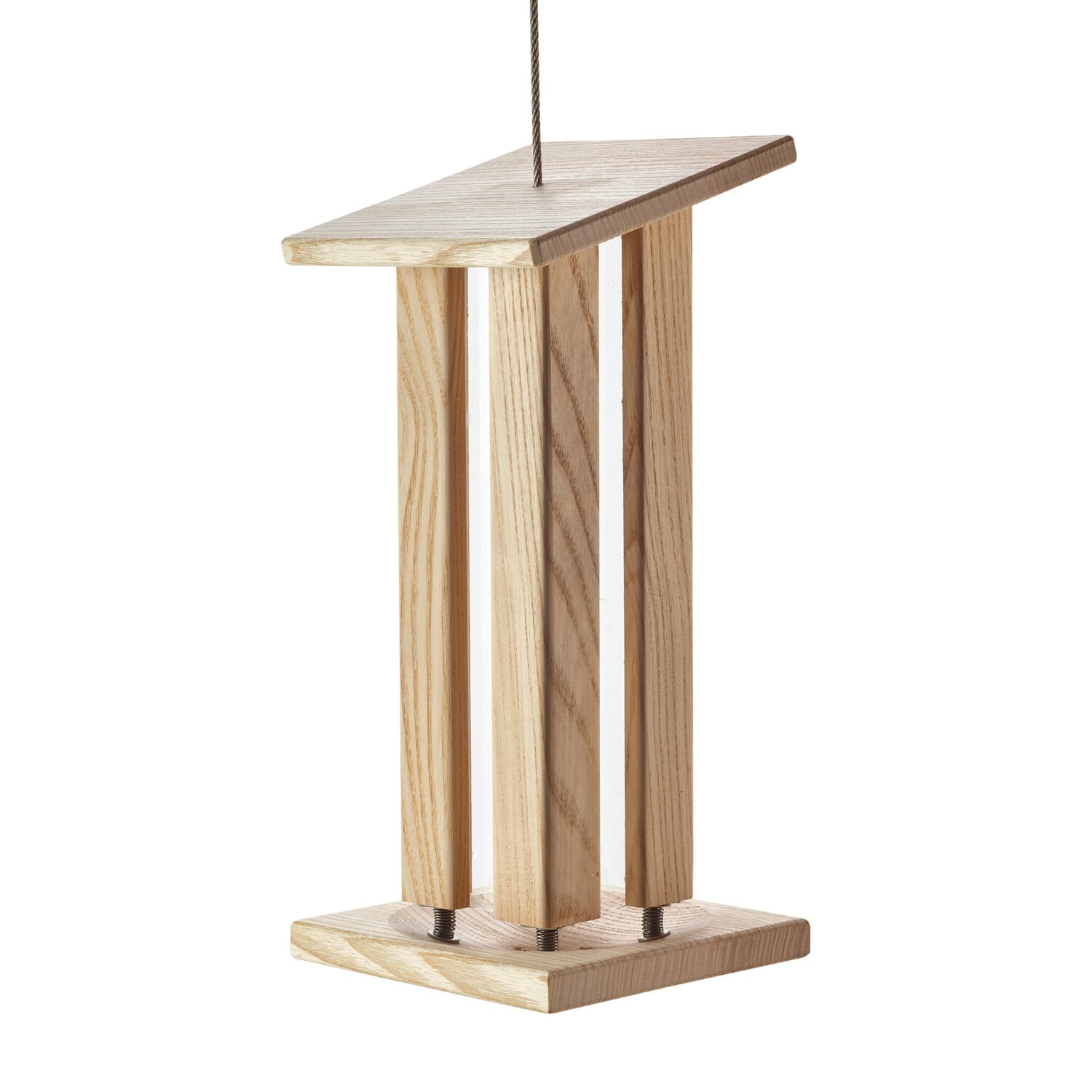 Bird feeder house ash wood