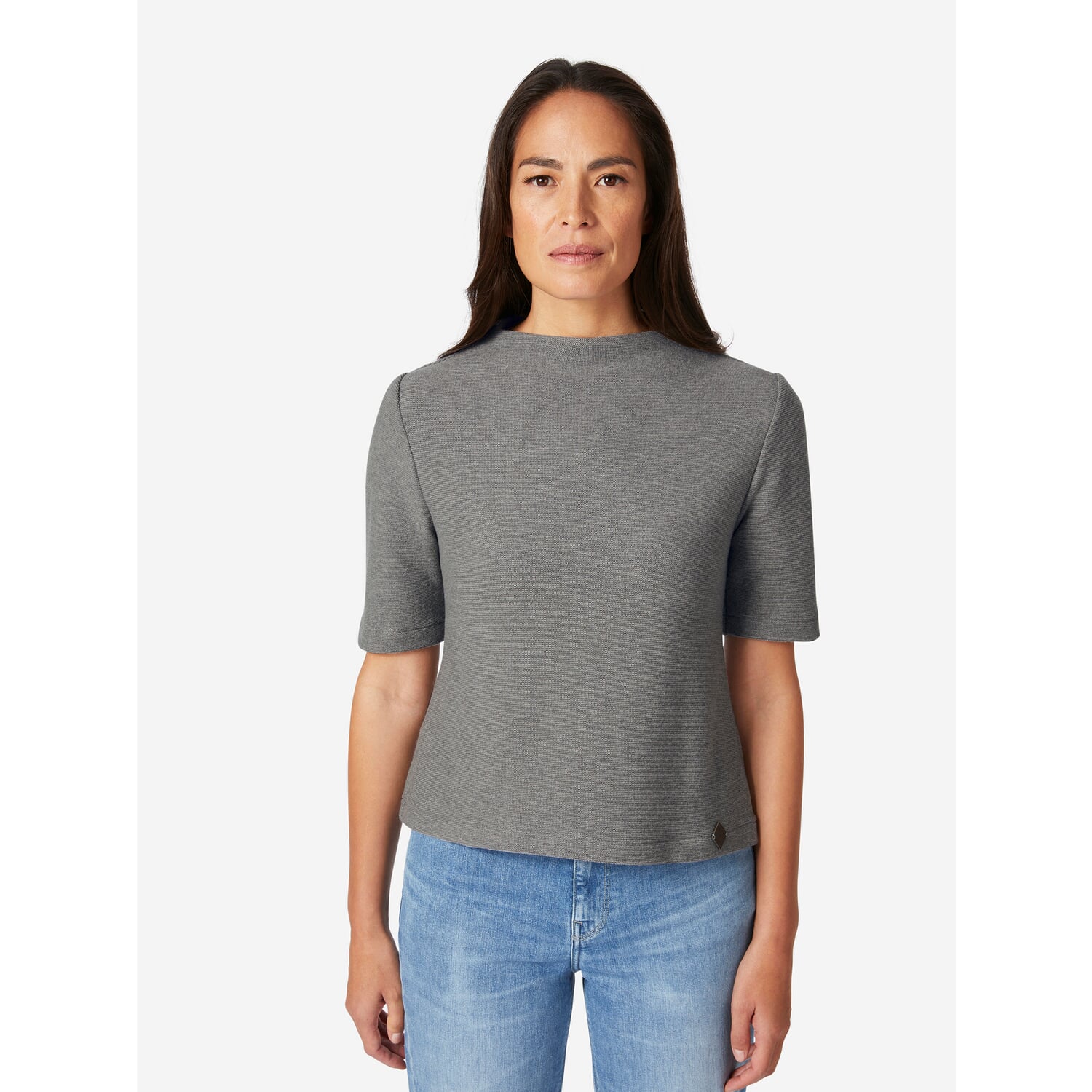 Ladies knitted shirt half sleeve