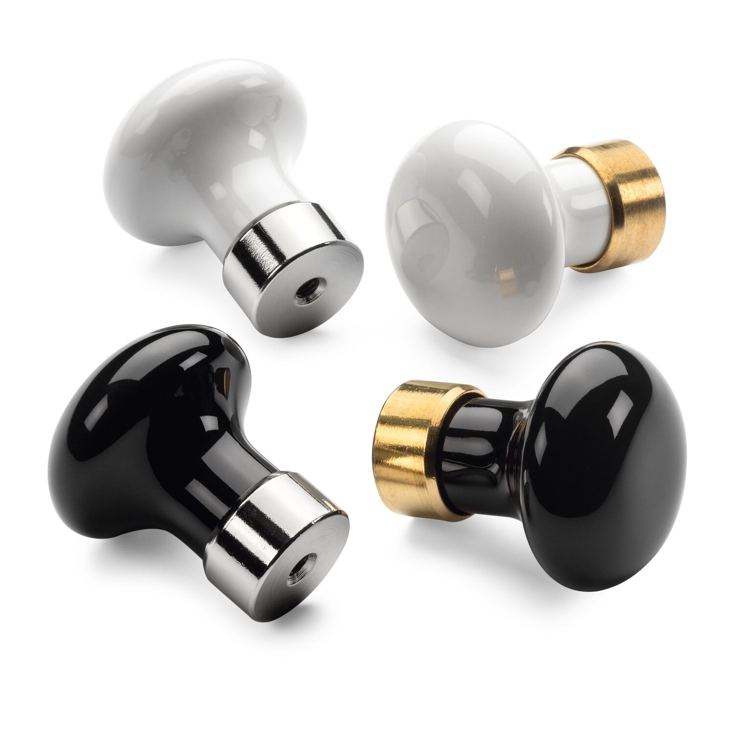 Furniture knob porcelain round