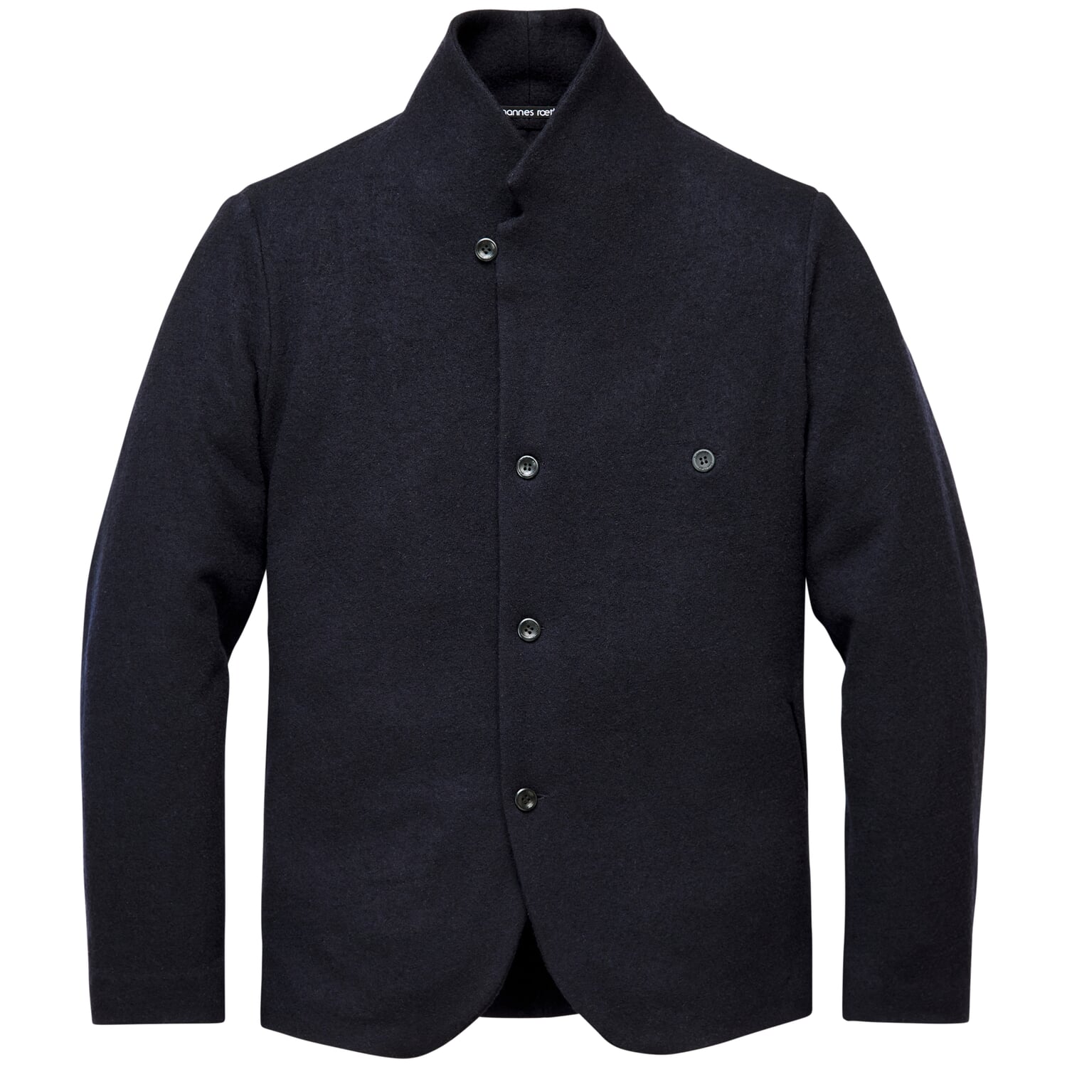 Men jacket stand up collar wool