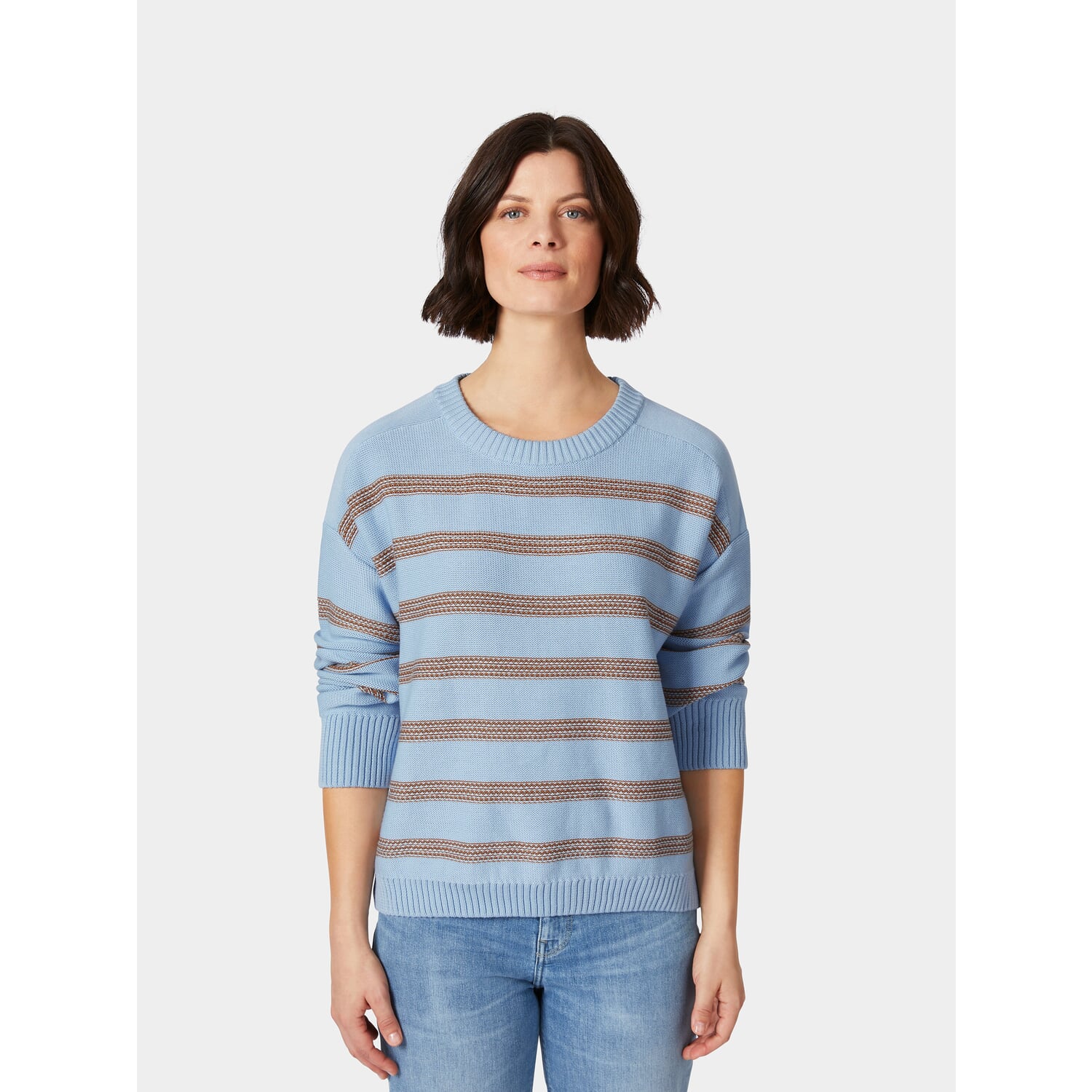 Ladies knit sweater striped
