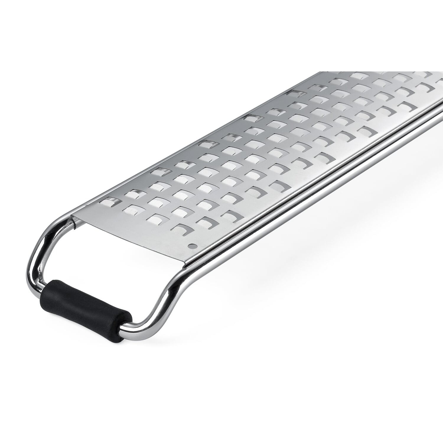 Stainless steel grater etched