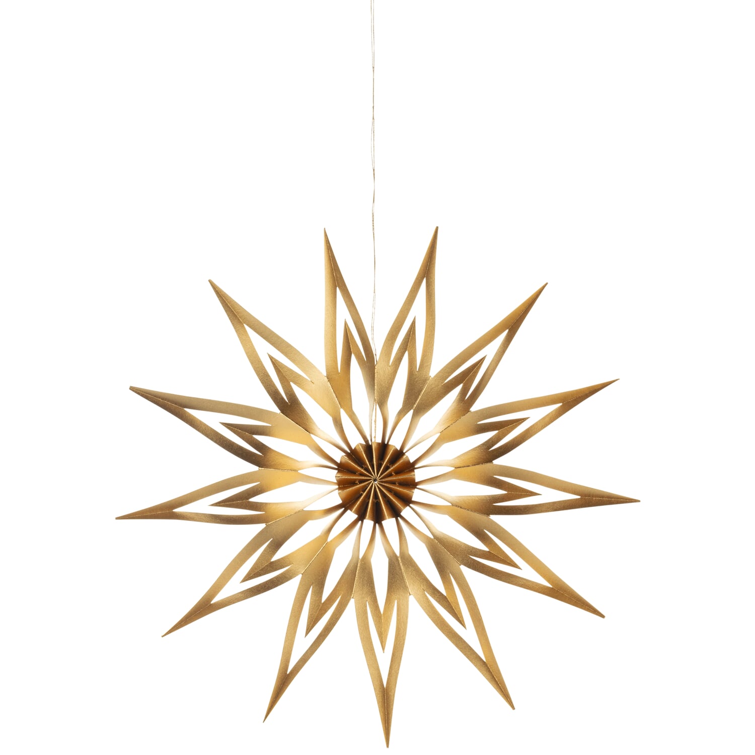 Star silhouette wide gold-colored 14 cm