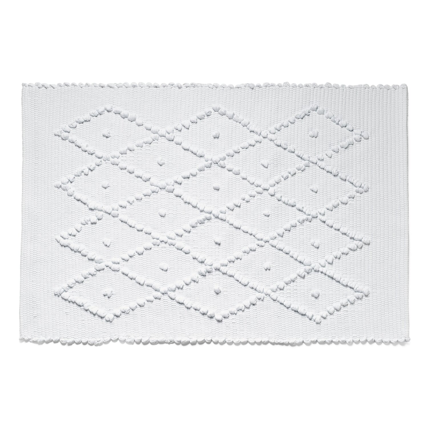 Bath rug diamond pattern
