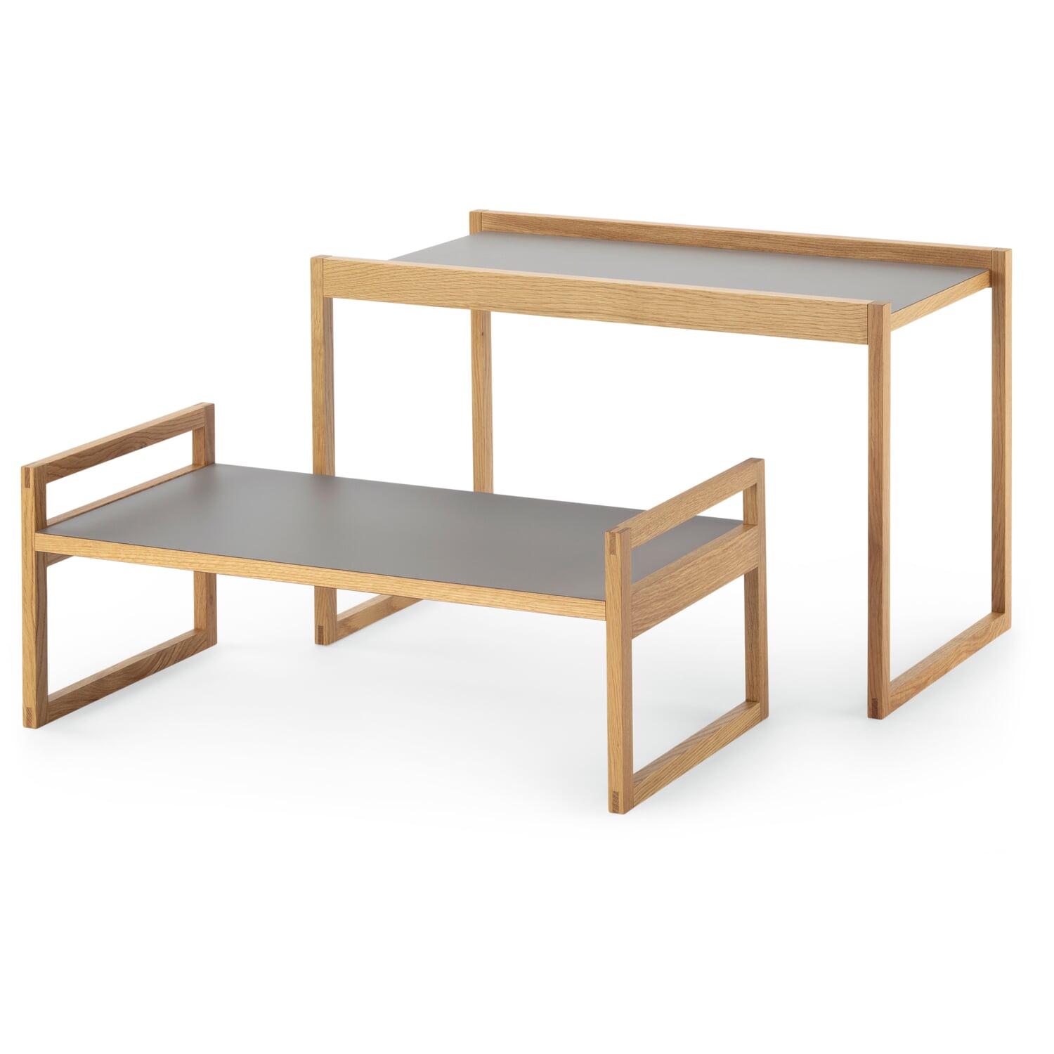 Tray and side table oak