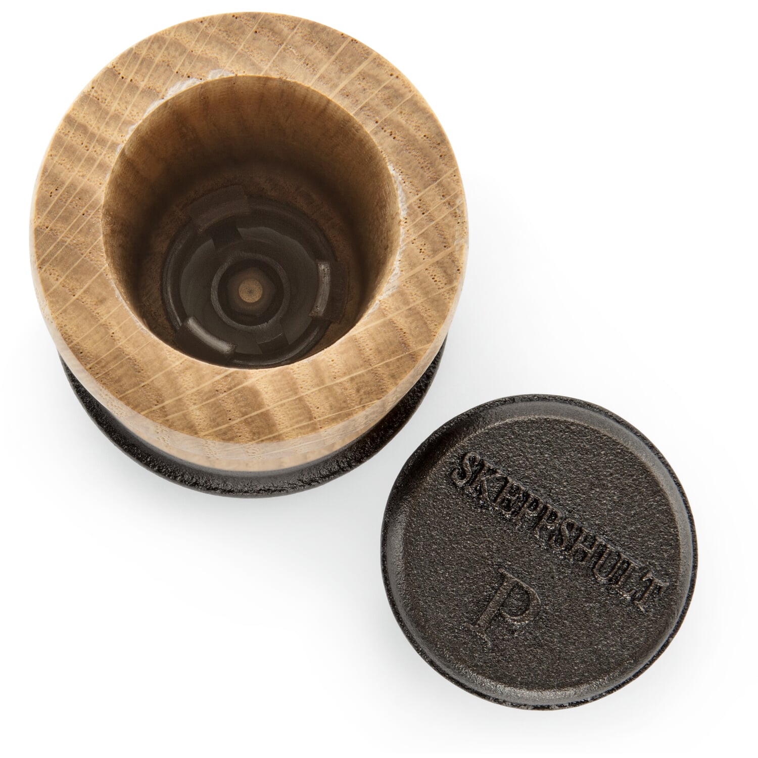 Cast iron pepper mill