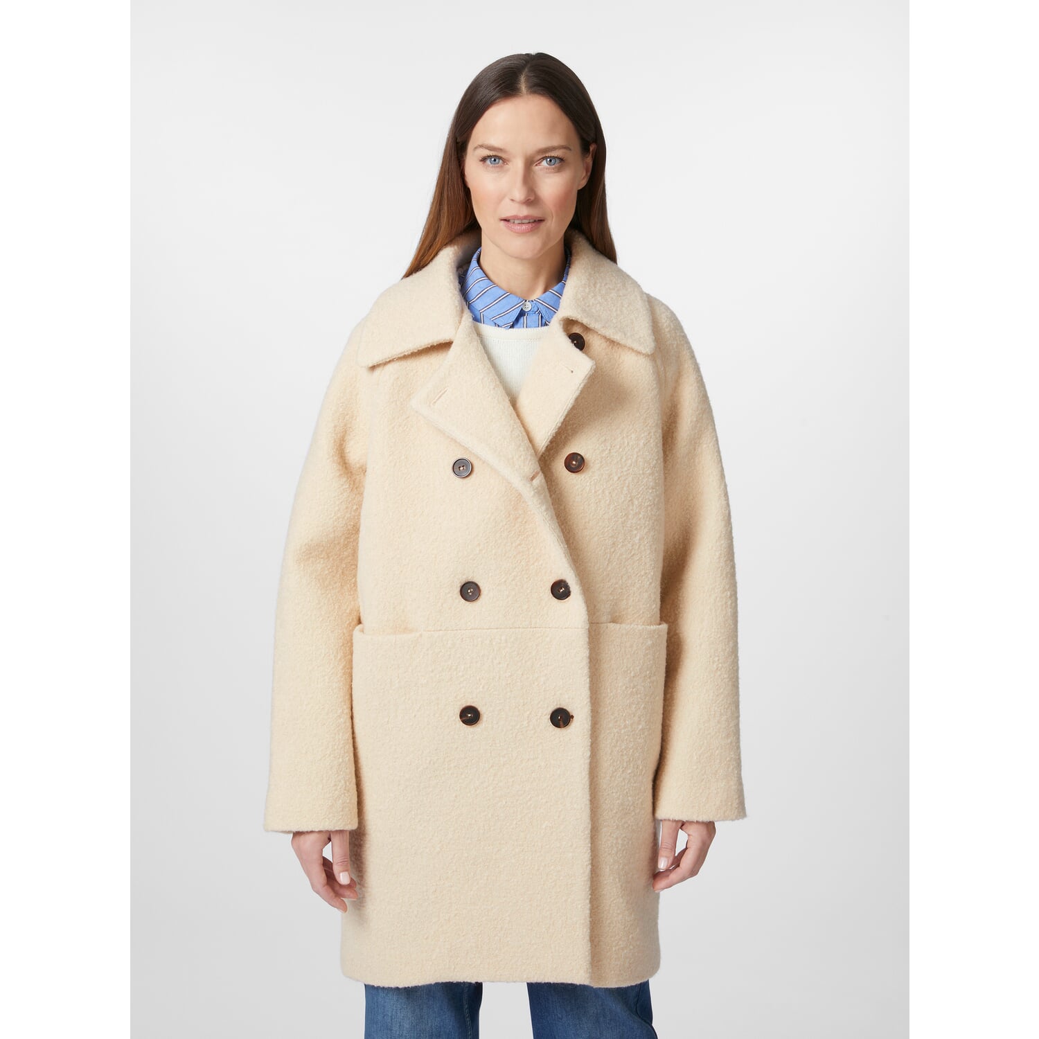 Ladies boucl&eacute; coat