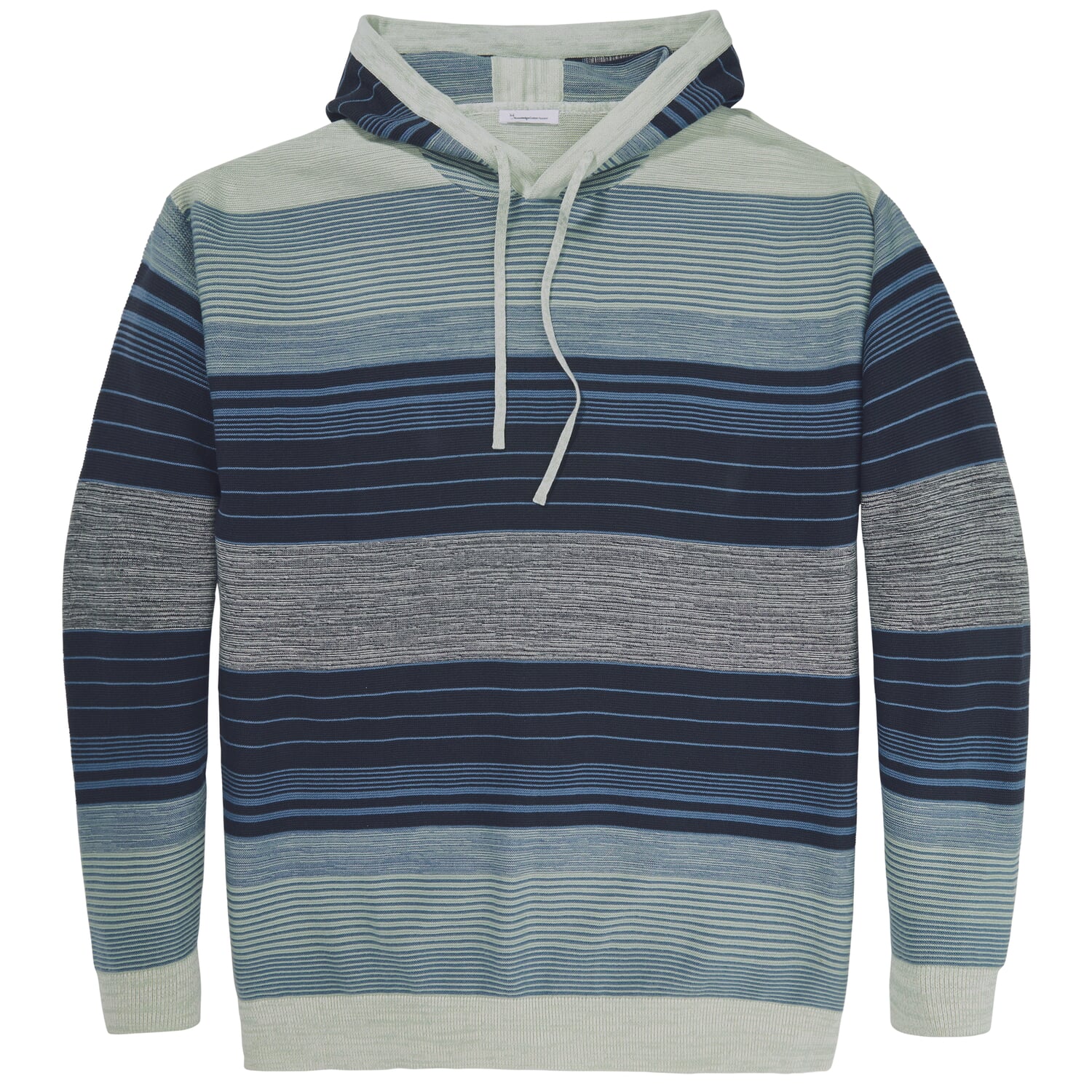 Men's striped knitted hoodie