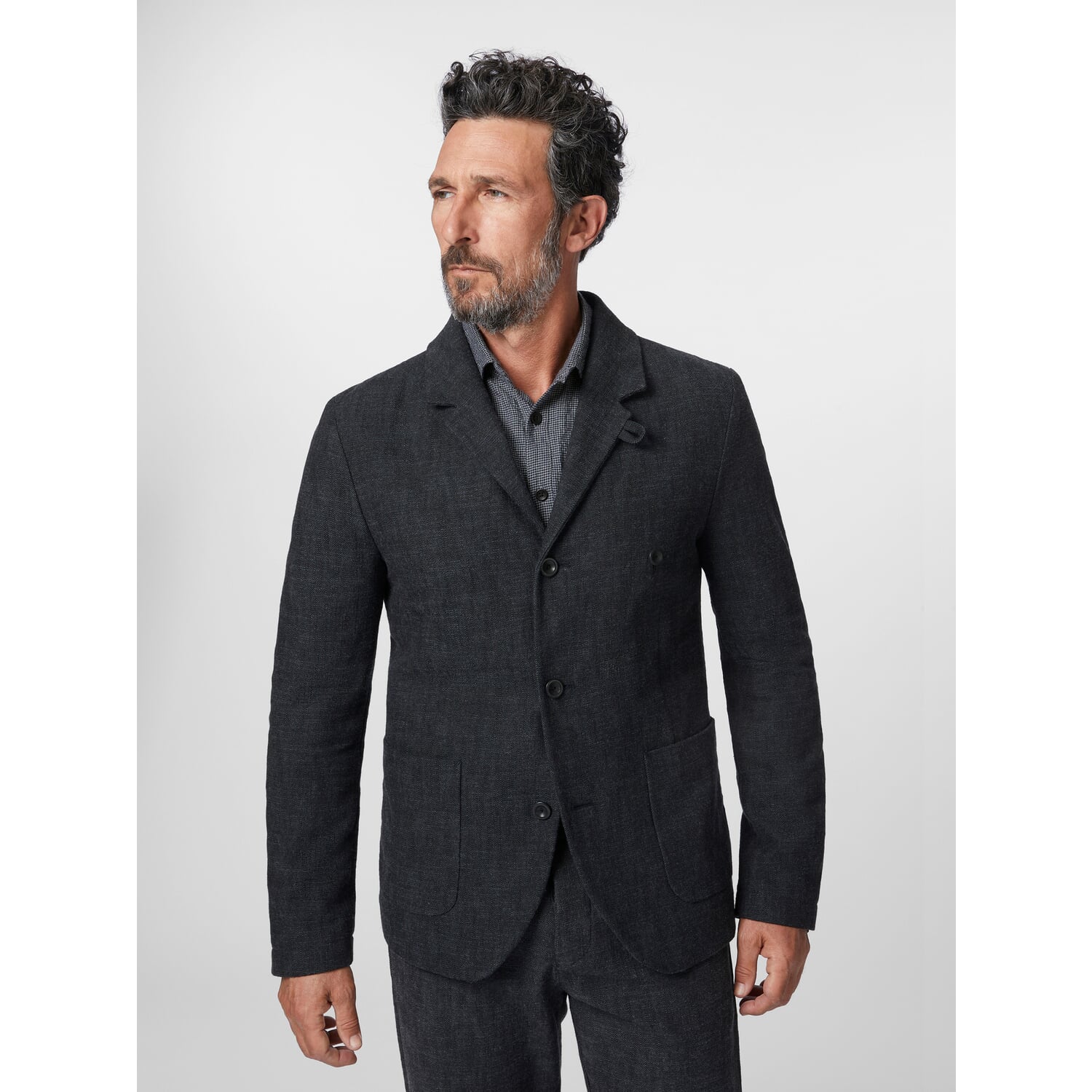 Men's jacket partially lined