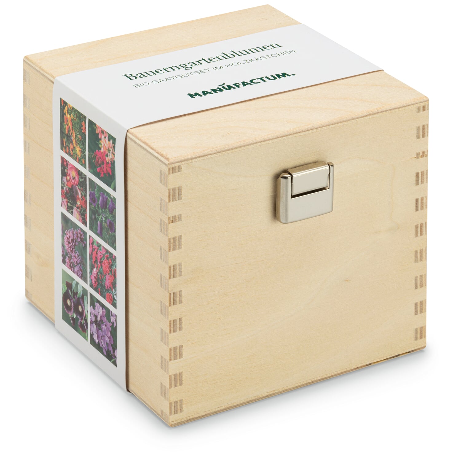Seed set in a wooden box