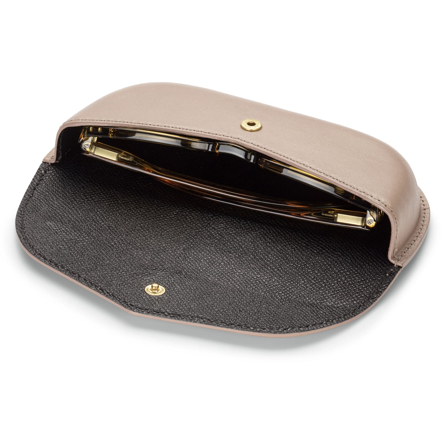 Spectacle case cowhide, taupe