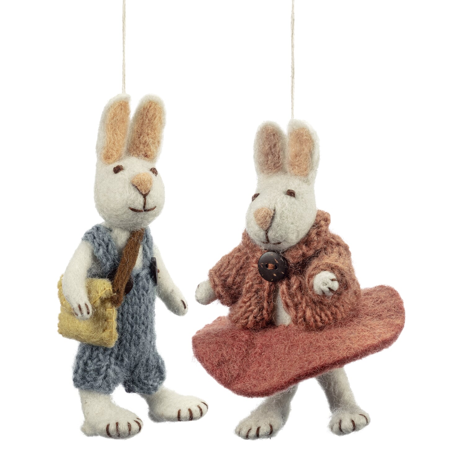 Easter bunny dolls felt