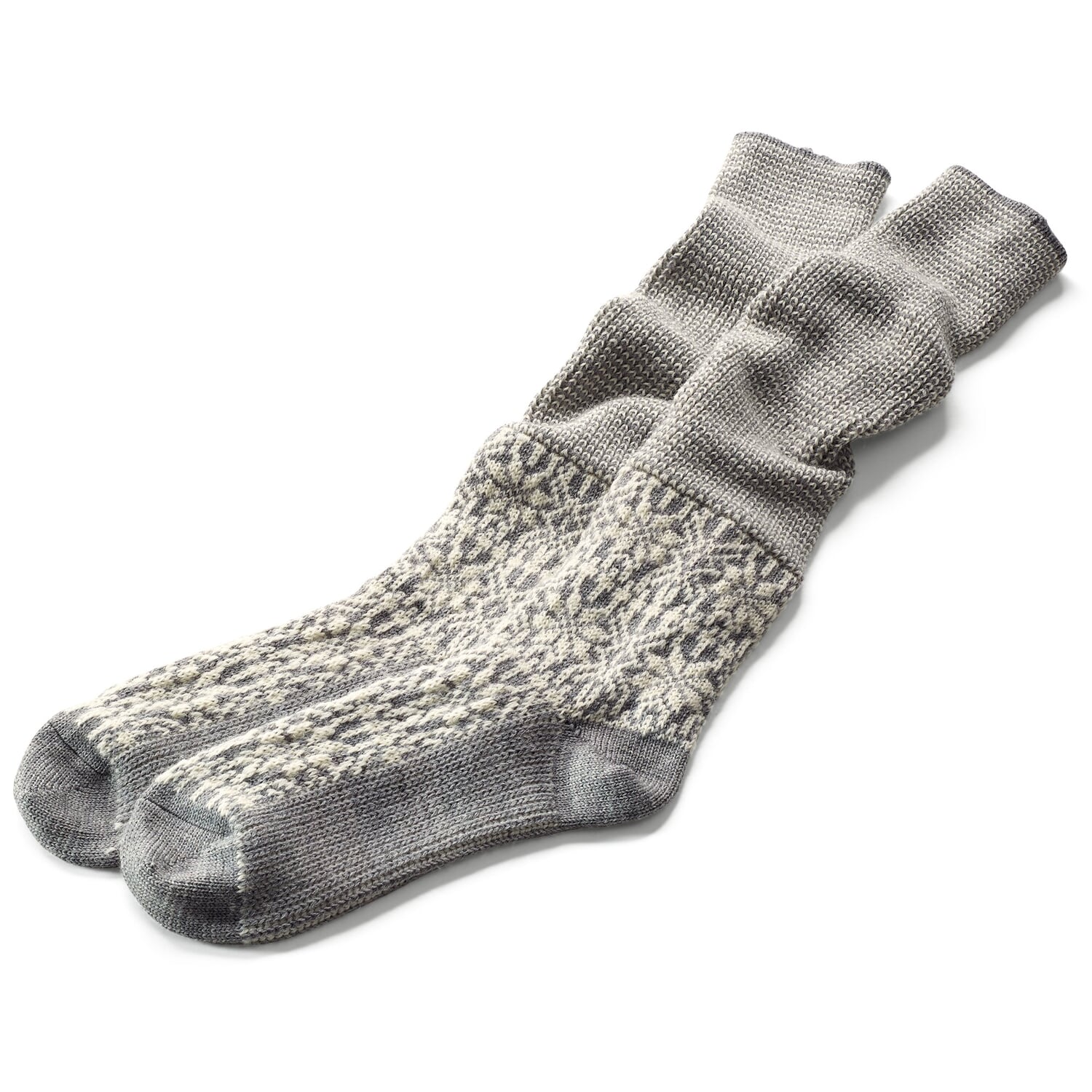 Knee sock jacquard virgin wool