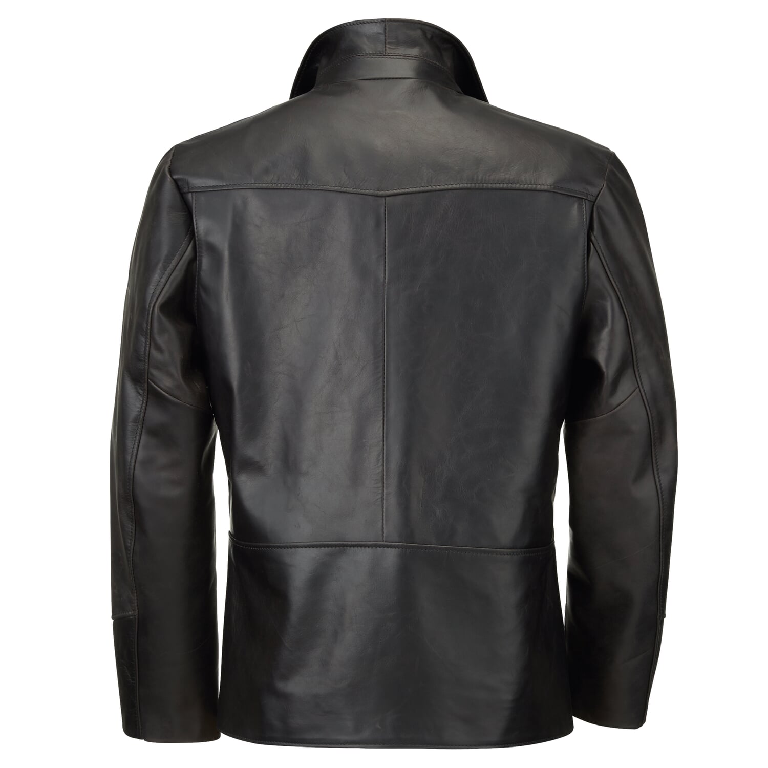 Men horse leather jacket pull up