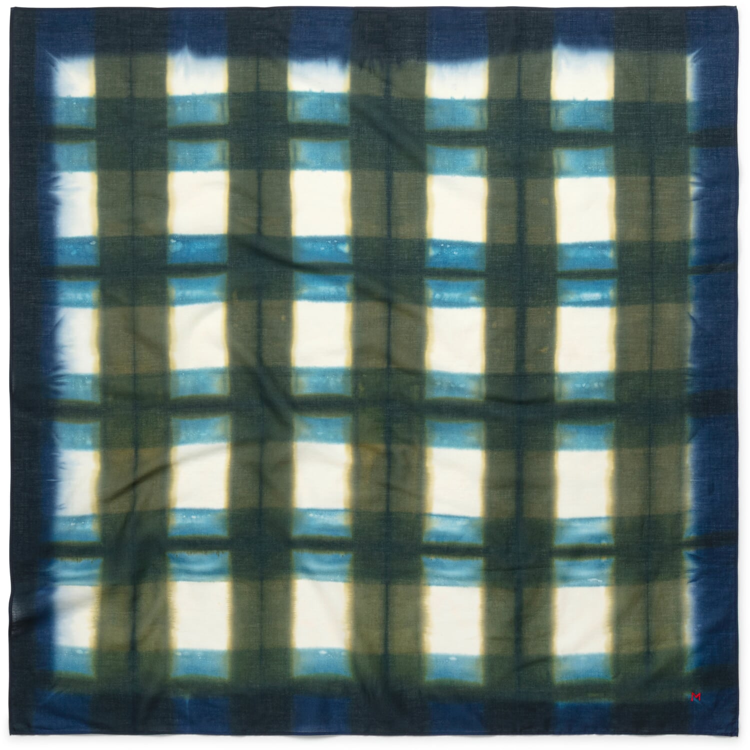 Unisex scarf N&deg; 822 Batik, green-blue