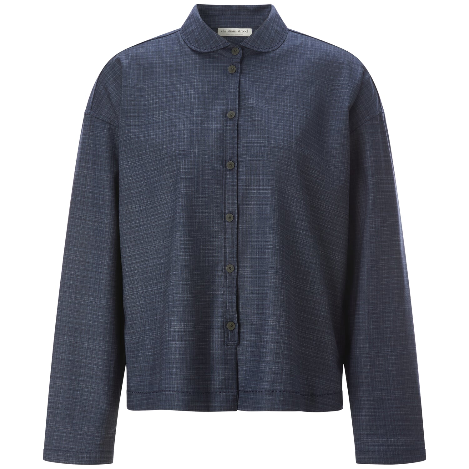 Women's plaid wool blouse