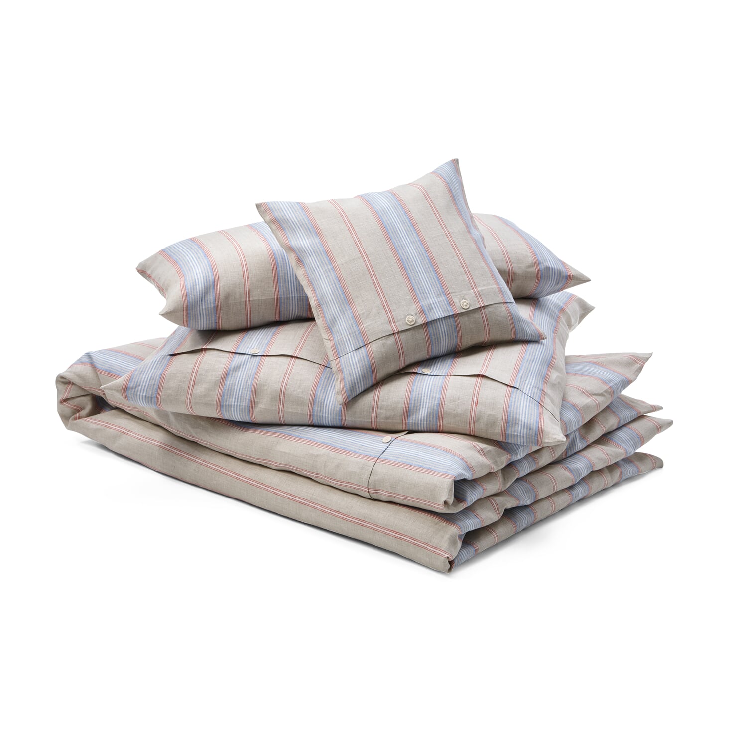Comforter cover linen striped