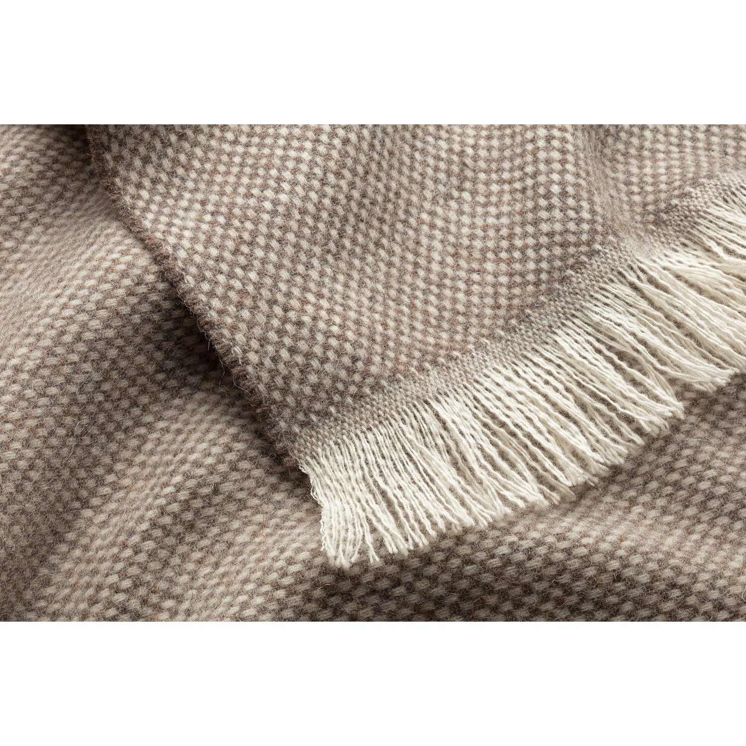 Lamb wool blanket panama weave